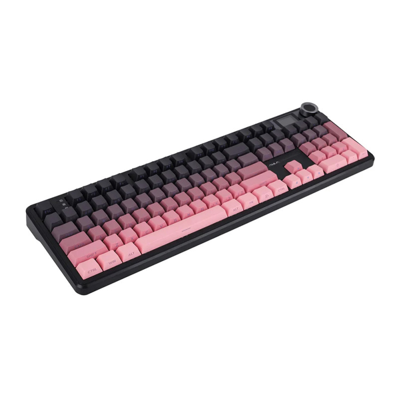 AULA F108 PRO gradient pink side-engraved keycaps