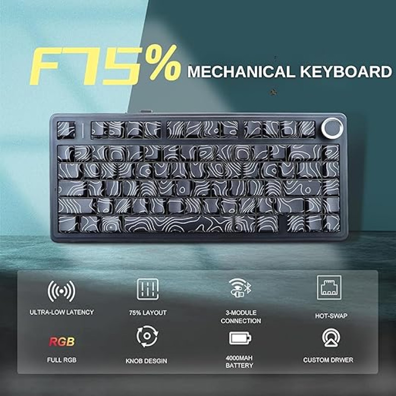 AULA F75 Black Contour