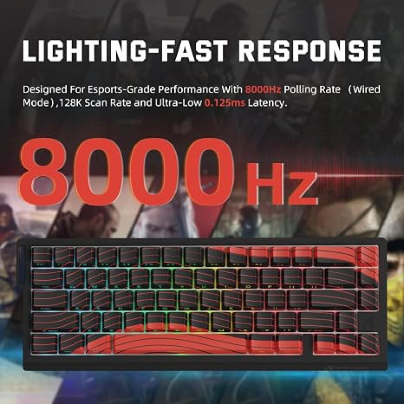 Attack Shark X68 Pro HE Black Red-Contour Line