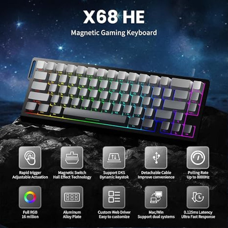 Attack Shark X68 Pro HE Moon Night