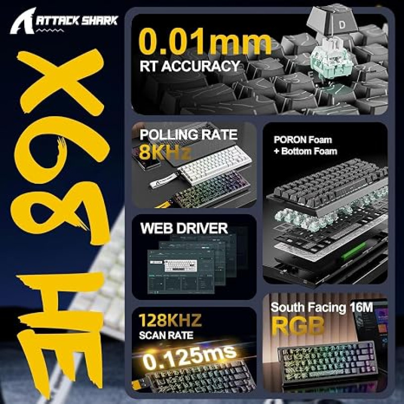 Attack Shark X68 Pro HE Moon Night