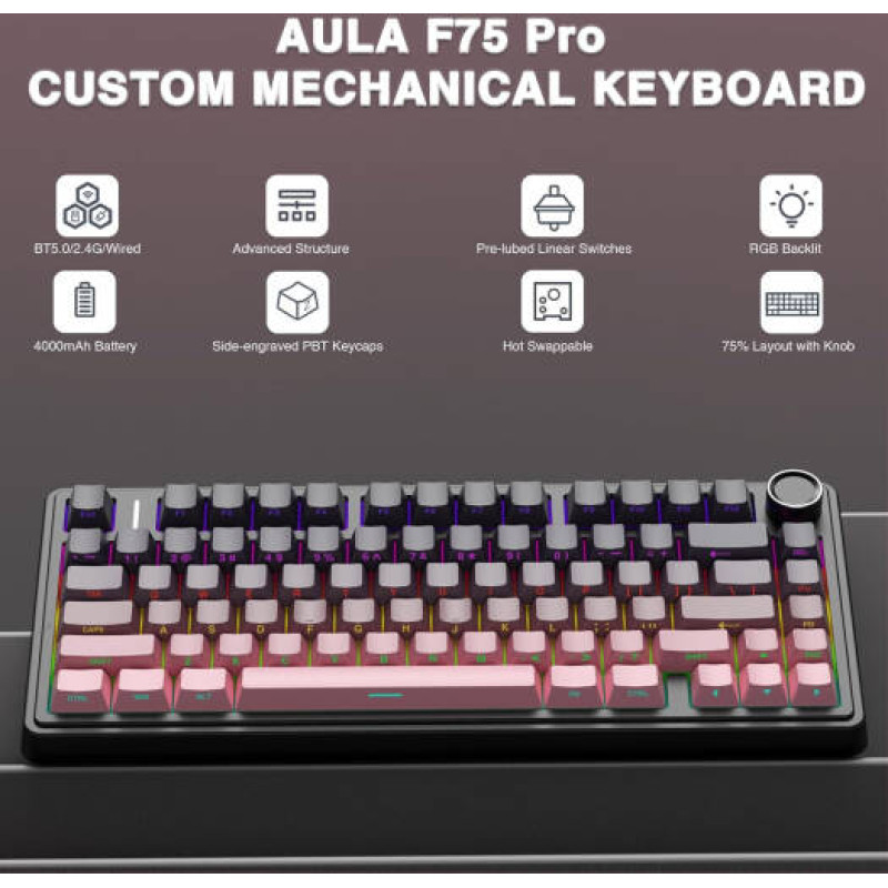 AULA F75 Pink Black