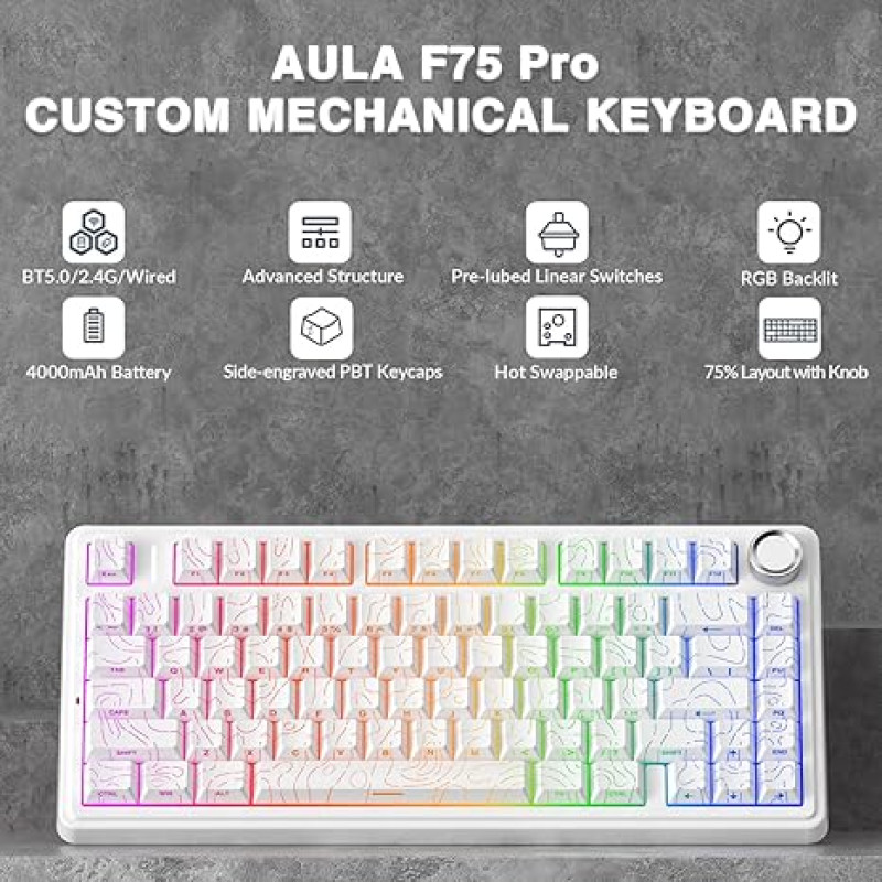 AULA F75 White Contour