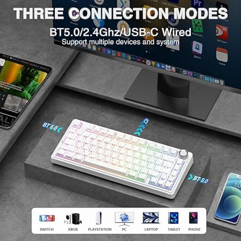 AULA F75 White Contour