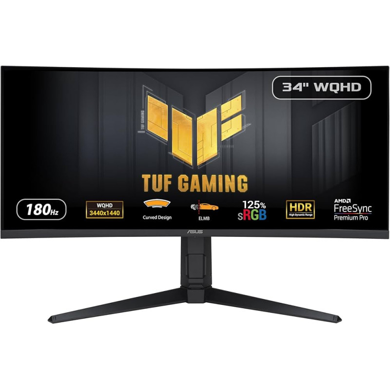 ASUS TUF GAMING VG34VQL3A | 34" | UWQHD | 180 Hz | VA |1500R Curved