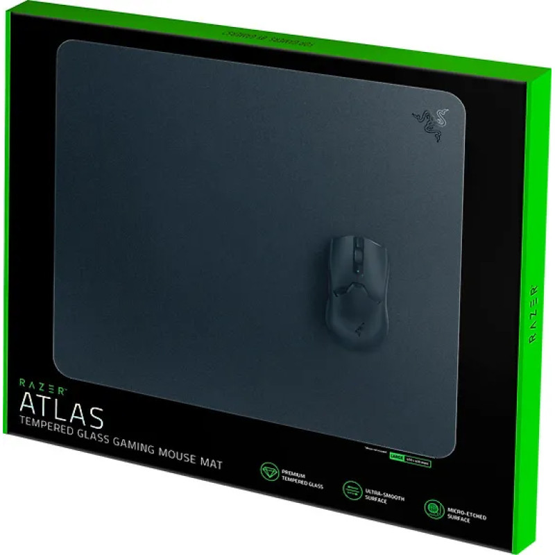 Razer Glass Mouse Pad Atlas, L (450x400x5mm), black