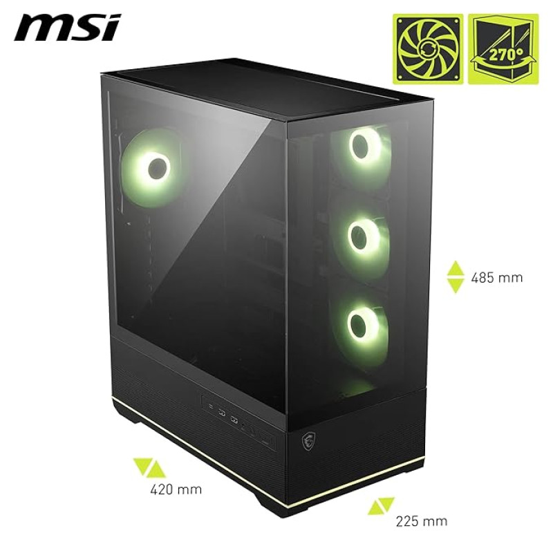 MSI Gaming  Case MAG PANO 110R PZ Black  ATX