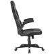2E GAMING Chair HEBI, PU Leather, Foldable Armrests, black-white