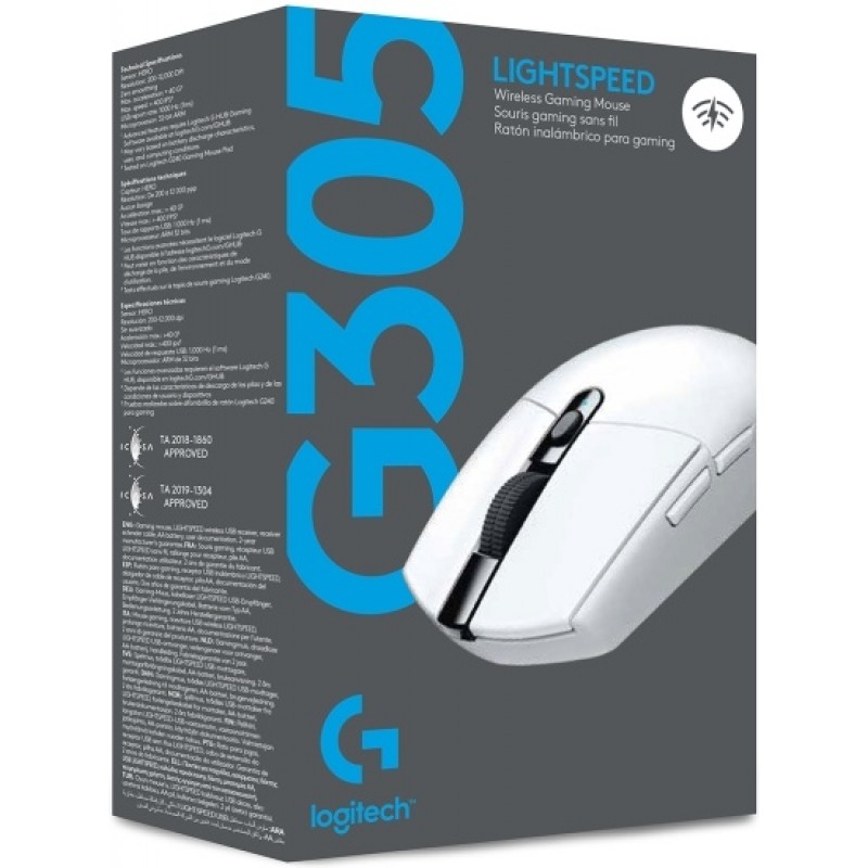 LOGITECH G305 LIGHTSPEED Wireless Gaming Mouse - WHITE - BT