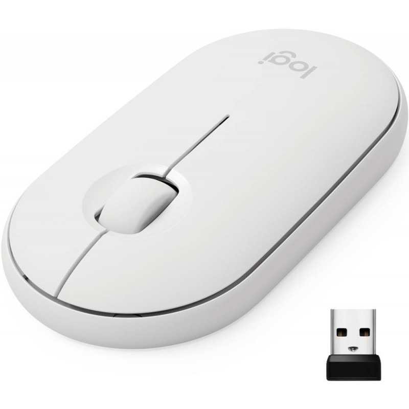 LOGITECH Pebble M350 Wireless Mouse - OFF-WHITE-2.4GHZ/BT - EMEA - CLOSED BOX