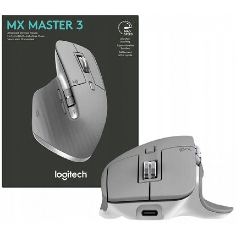 LOGITECH MX Master 3S Bluetooth Mouse  - PALE GREY