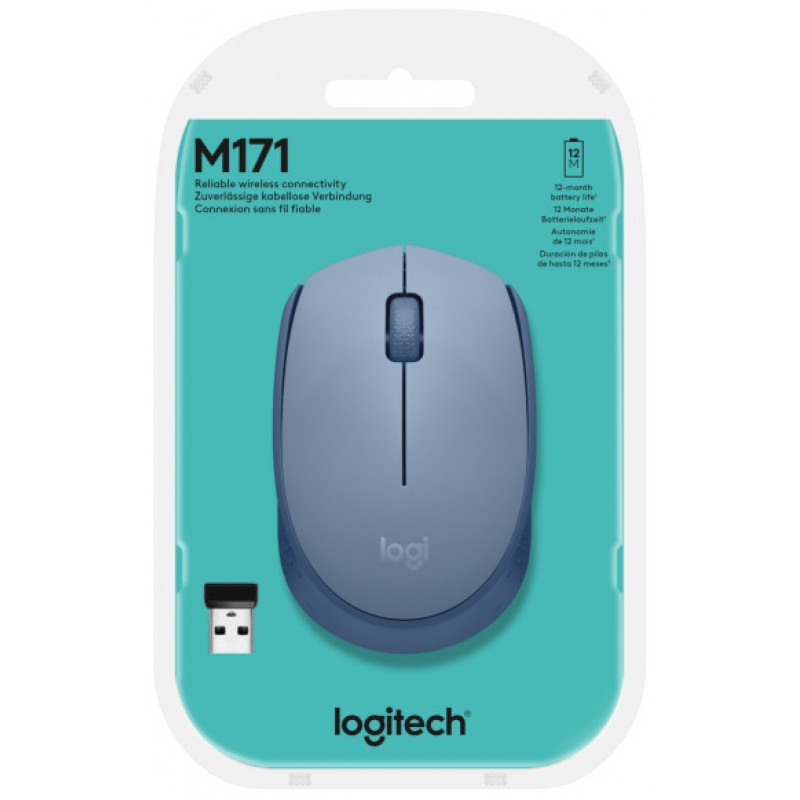 LOGITECH M171 Wireless Mouse - BLUEGREY - 2.4GHZ - EMEA-914 - M171