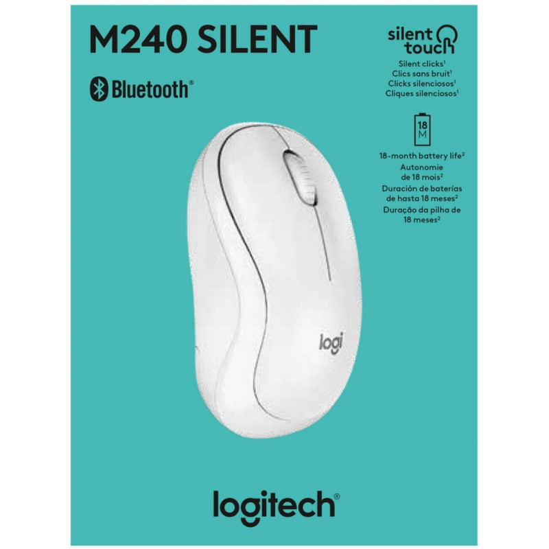 Logitech M240 Bluetooth Mouse - OFF WHITE - SILENT
