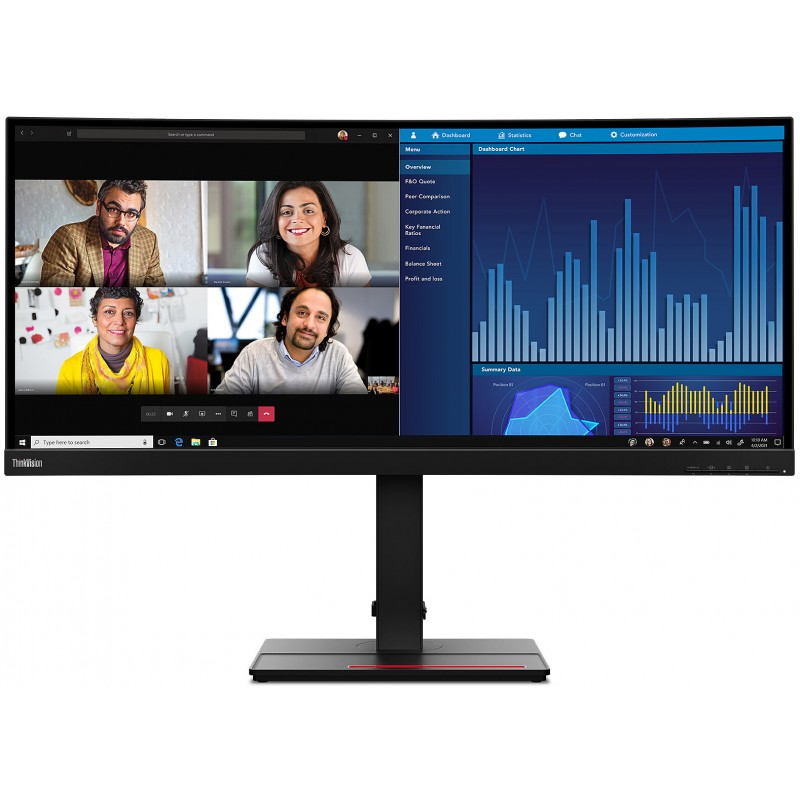 Lenovo ThinkVision P34w-20/ 34.14" (3440x1440)/ 60Hz/ Tilt, Swivel, Height Adjust Stand/ HDM