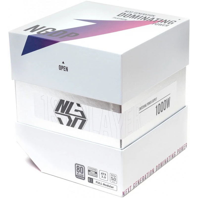 1STPLAYER NGDP, 1000W, 80+ Platinum, ATX3.0 White