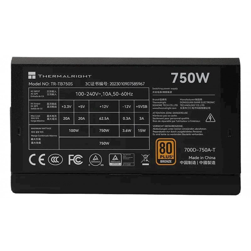 Thermalright TR-TB750S Power Supply ATX 80 PLUS Bronze