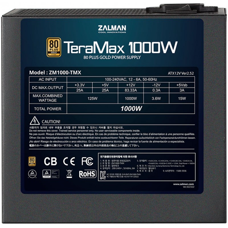 ZALMAN TERAMAX 1200W 80PLUS
