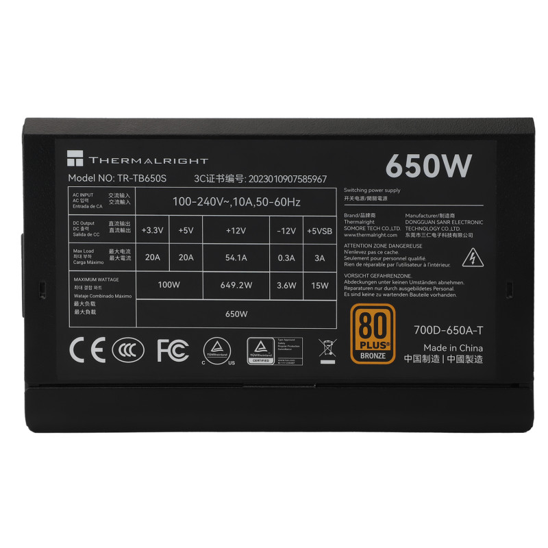 Thermalright TB-650S 80+Bronze