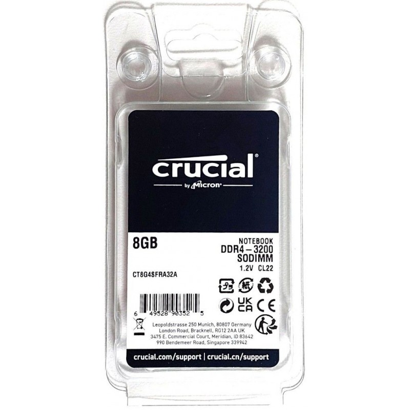 Crucial DDR4 8GB 3200Mhz SODDIM