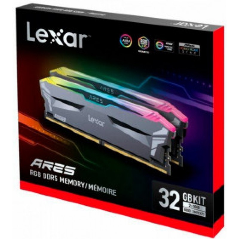 Lexar ARES RGB 32GB (2x16GB) DDR5 RAM 6000Mhz BK