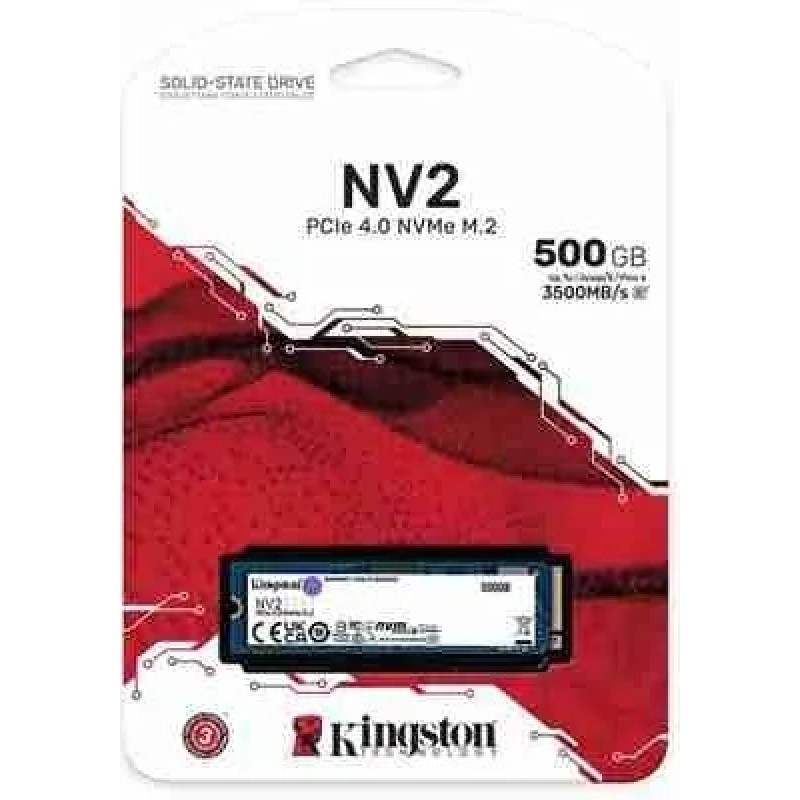 Kingston NV2 500GB Gen4x4 NVMe M.2 2280 SSD (3000 MB/s / 1300 MB/s)