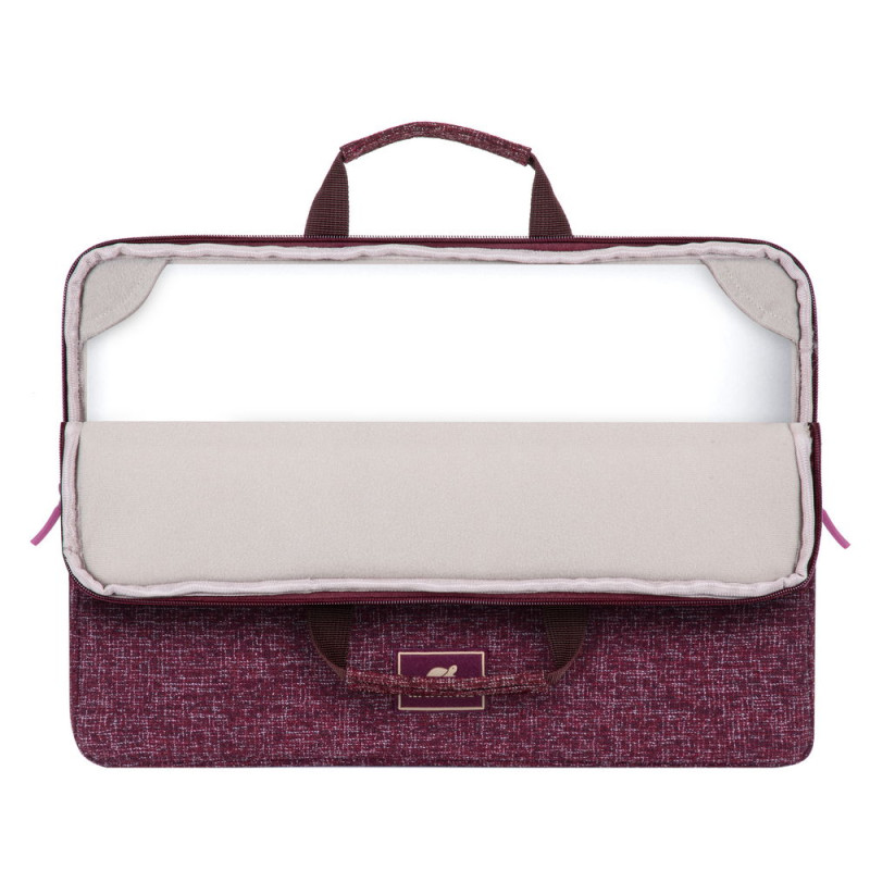 RIVACASE 7913 burgundy red Laptop sleeve 13.3-14" with handles