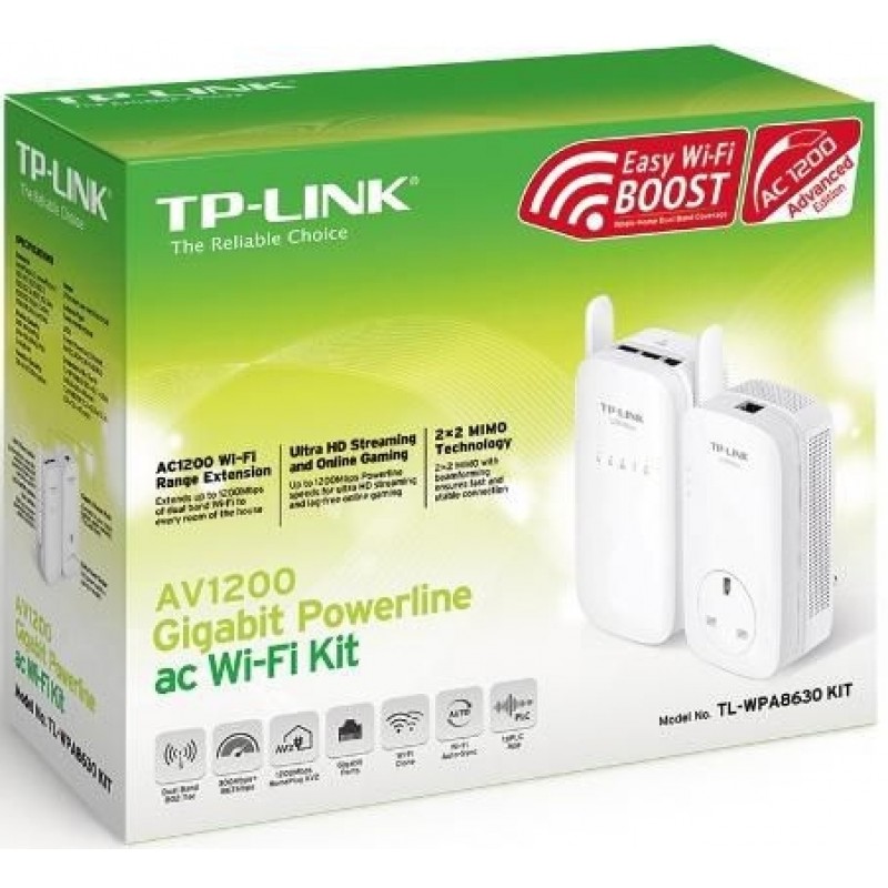 AV1200 Powerline AC Wi-Fi Kit TP-Link TL-WPA8630 KIT